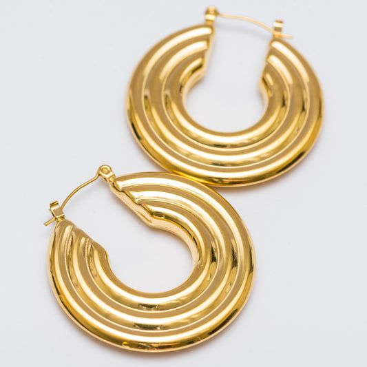 Halo Edge Hoop Earrings