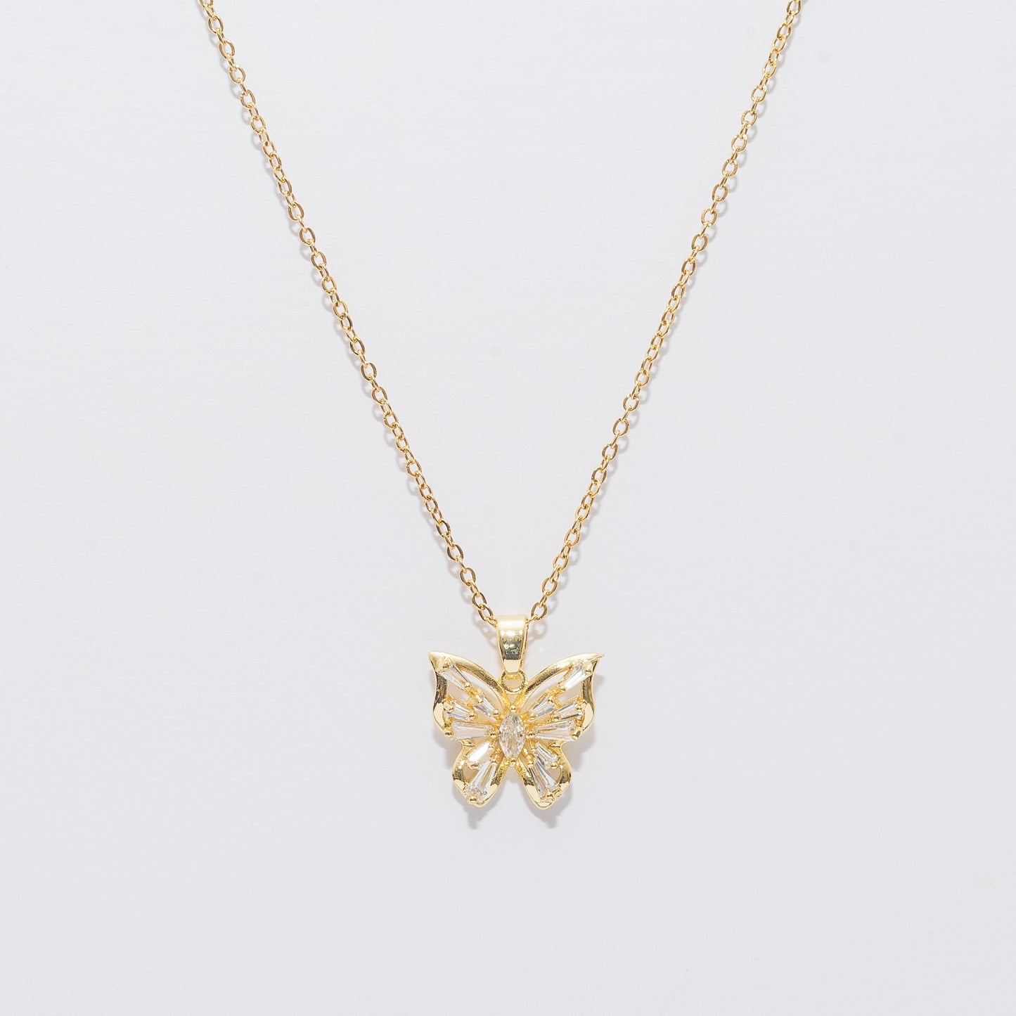 Fluttering Grace Diamond Butterfly Pendant