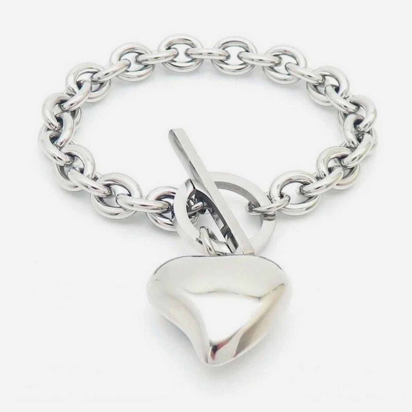 Golden Heart Chain Bracelet