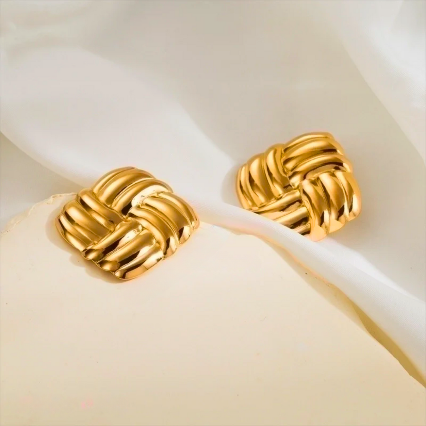 Gilded Cushion Earrings