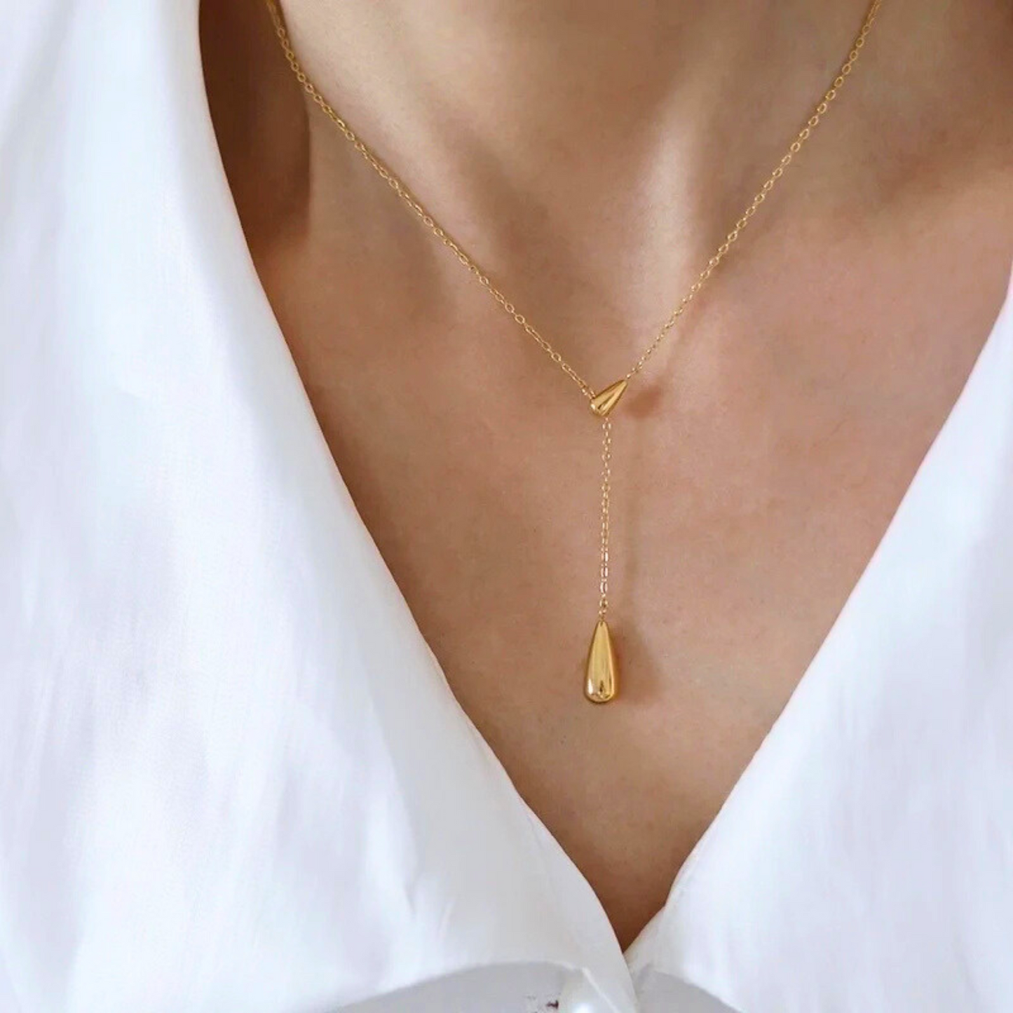 Golden Dew Drop Pendant